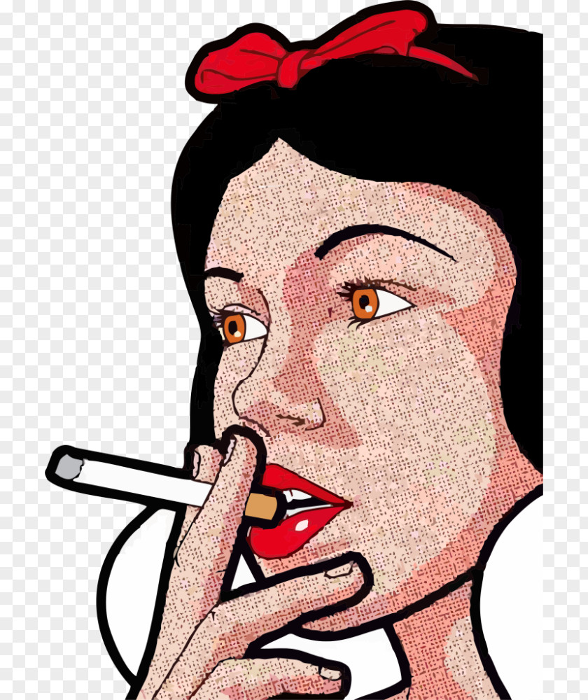 Comic Pop Art Smoking Artist PNG