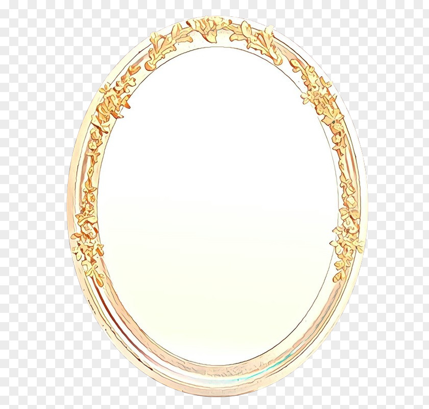 Metal Oval Circle Gold PNG