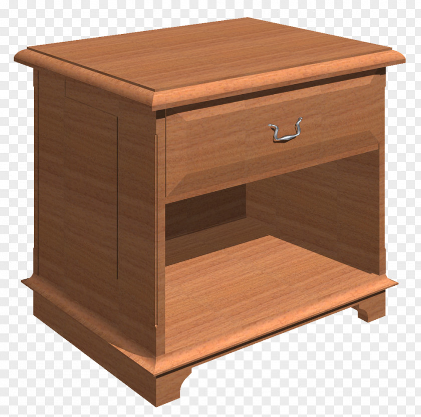 Table Bedside Tables Drawer Wood Stain PNG