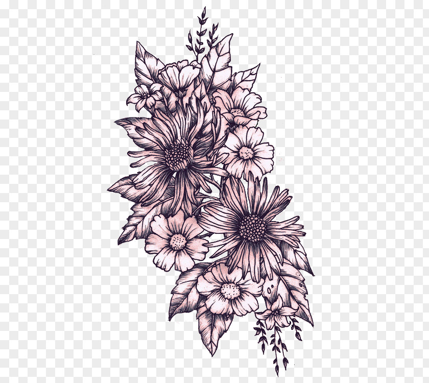 Temporary Tattoo Drawing Flower Art PNG