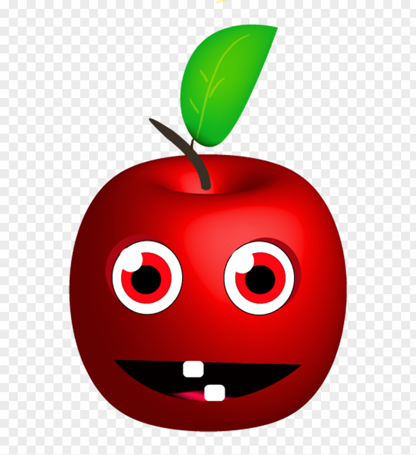 Apple Fruit Food Smile Auglis PNG