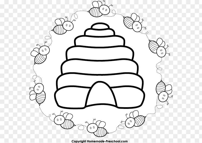 Cute Bee Drawing Coloring Book Line Art Clip PNG