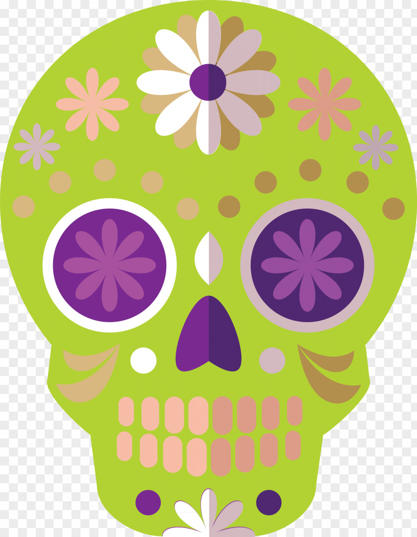 Skull Mexico Sugar Traditional PNG