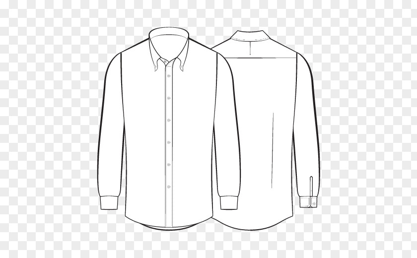 Slim Tops Collar Shirt Sleeve Outerwear PNG