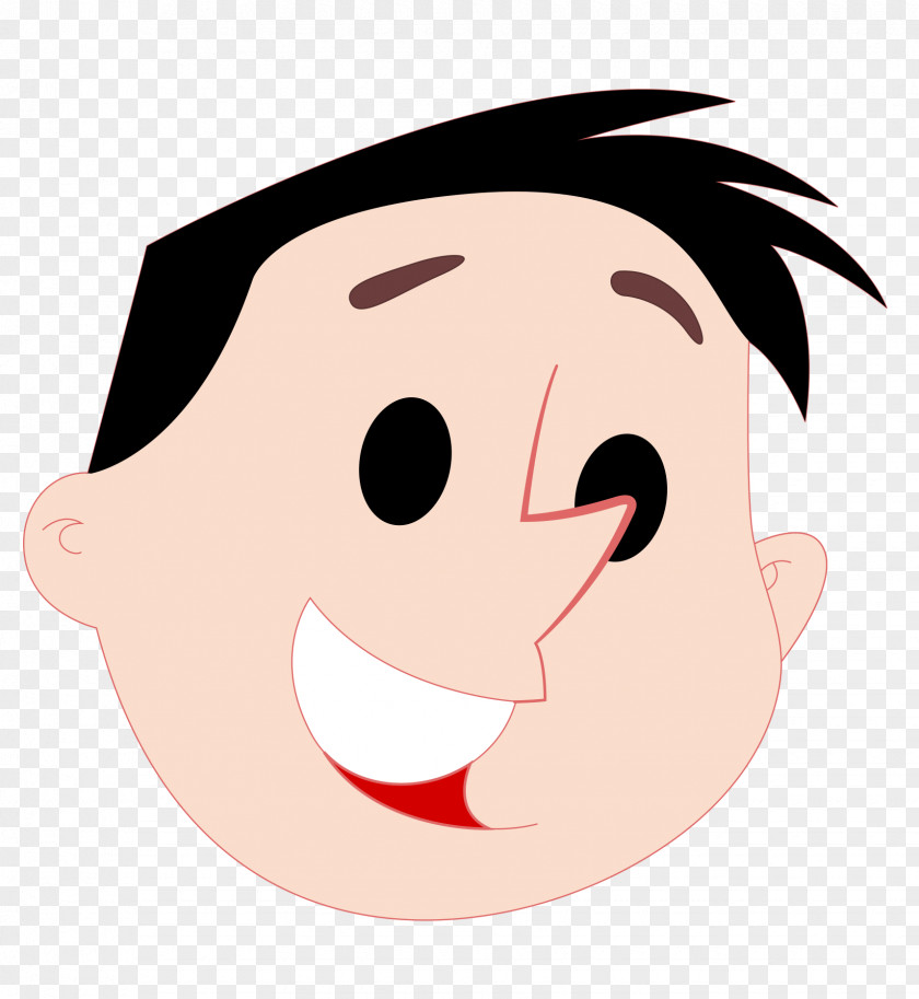 Smiling Cartoon Child Laughter Humour Illustration PNG