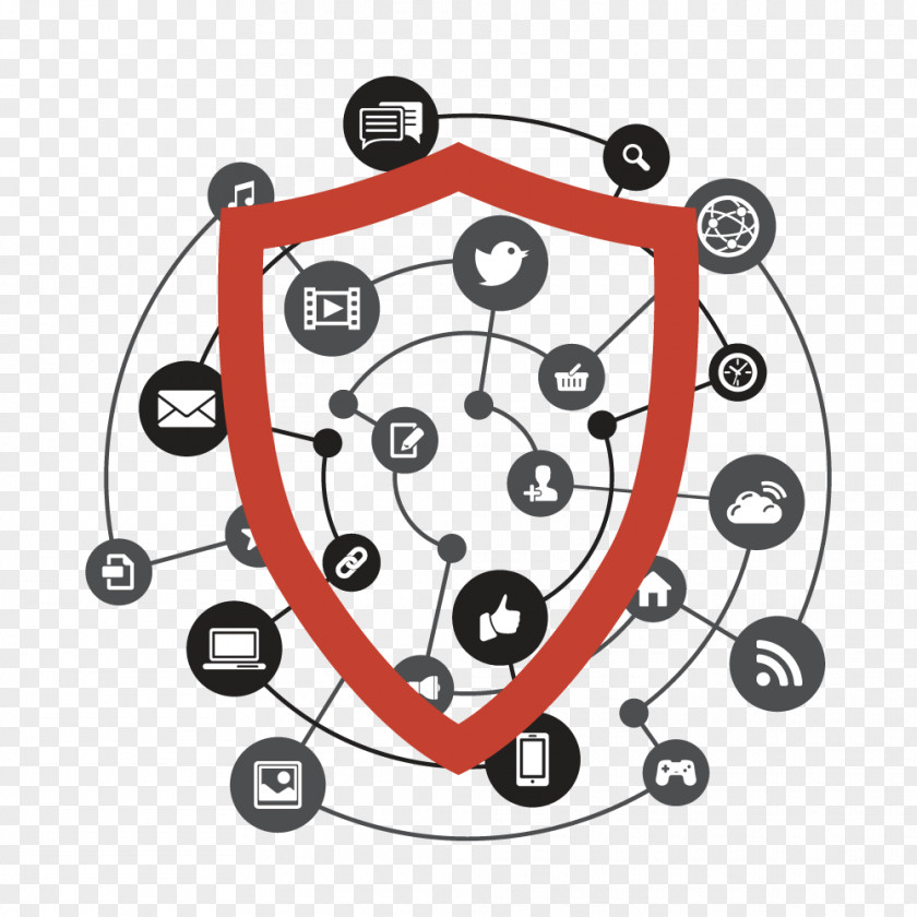 Social Network Safety Media Vector Graphics Illustration PNG