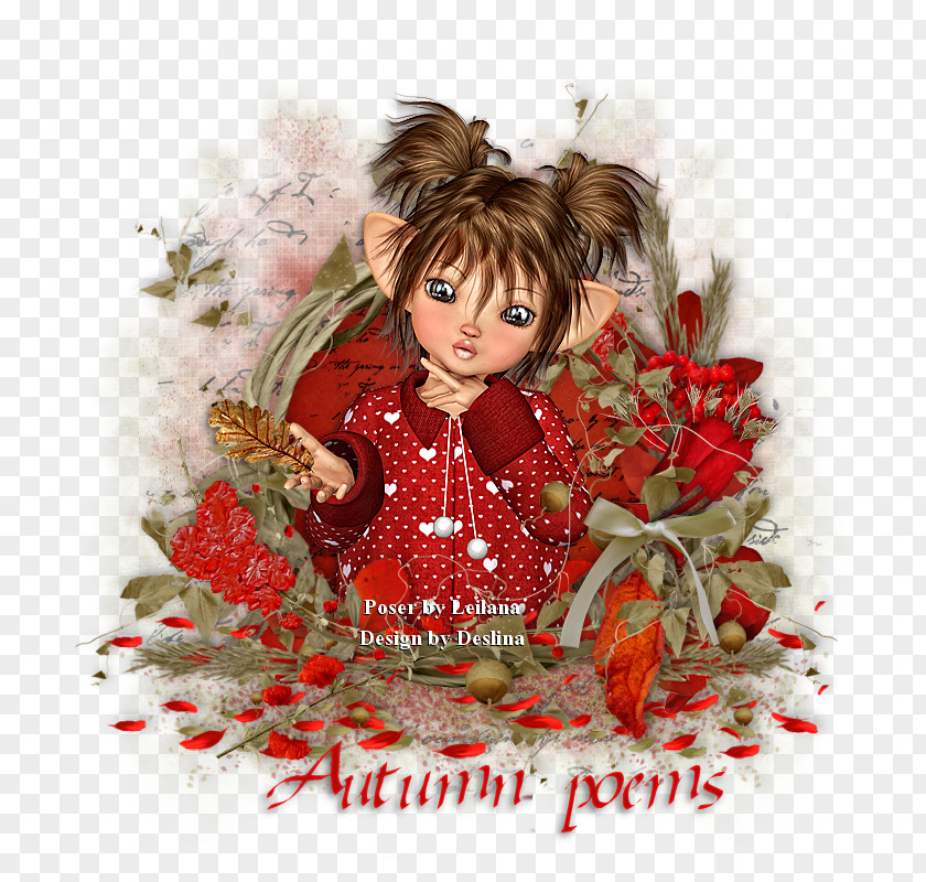 TAK Christmas Ornament Brown Hair Character PNG