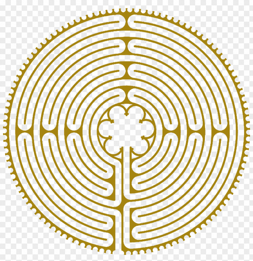 Chartres Cathedral Labyrinth Walking Maze Meditation PNG