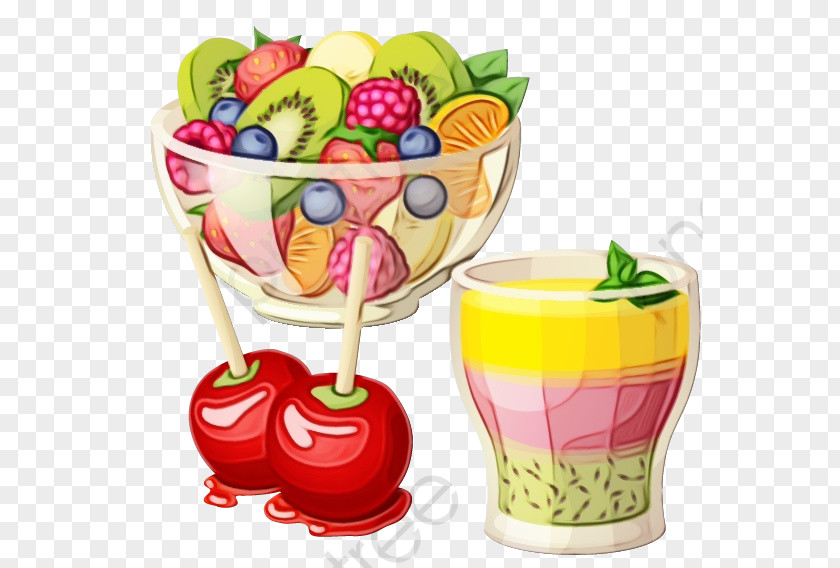 Dessert Sundae Juice Background PNG