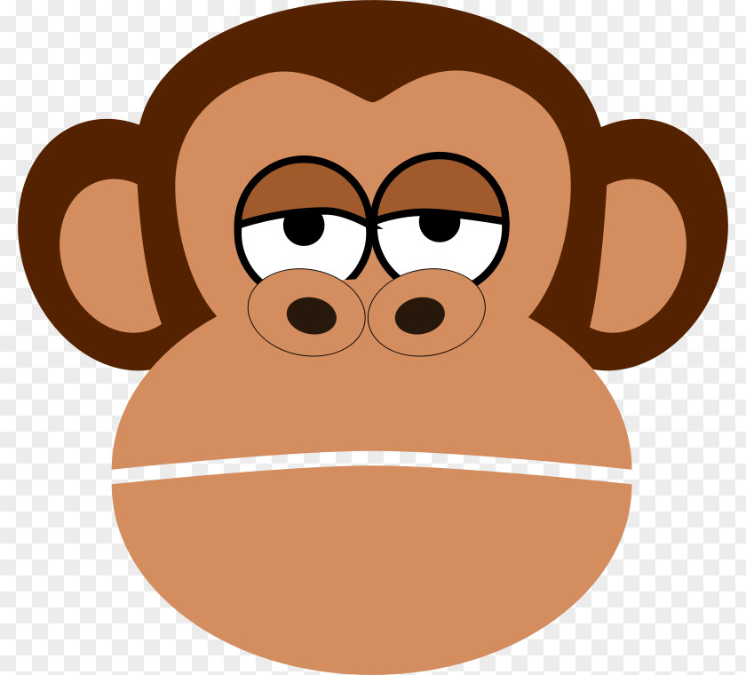 Gorilla Head Monkey Cartoon Chimpanzee Clip Art PNG