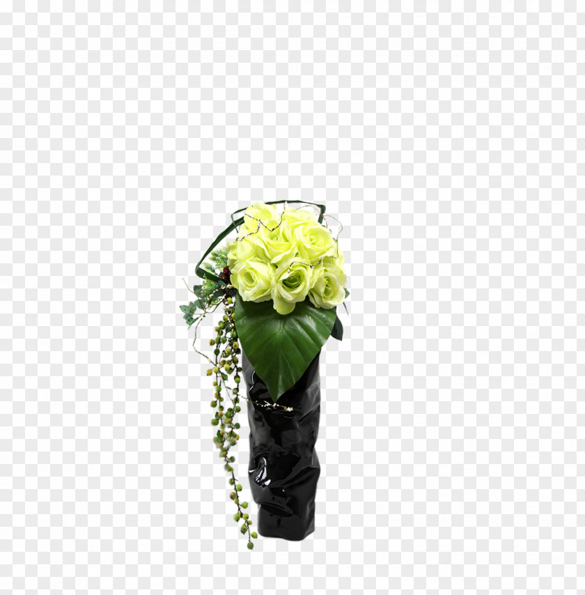 Retro Vase Floral Design Flower Bouquet PNG