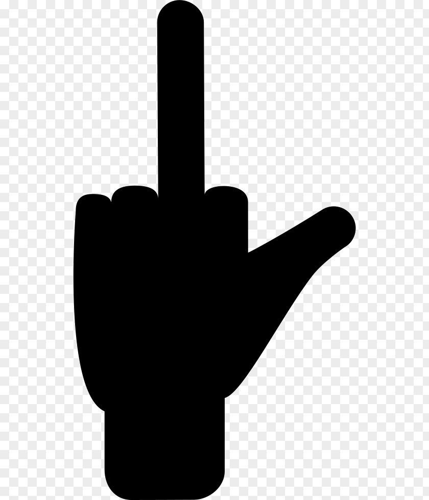 Silhouette Thumb Black White PNG