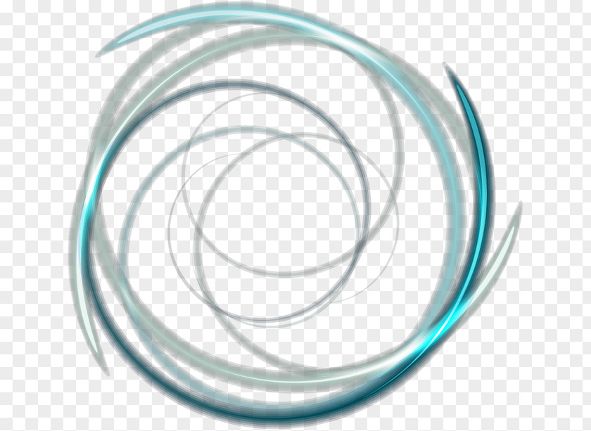 Cool Blue Ring Technology Circle Font PNG