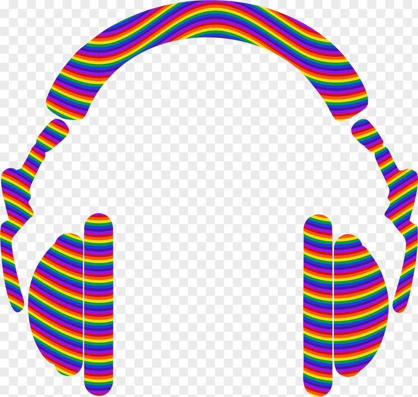 Sound Wave Headphones Silhouette Clip Art PNG