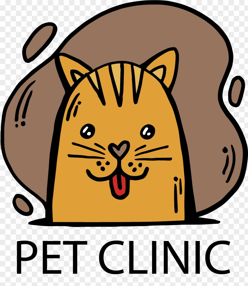 Vector Cute Kitten Comics Whiskers Cat Dog Logo PNG