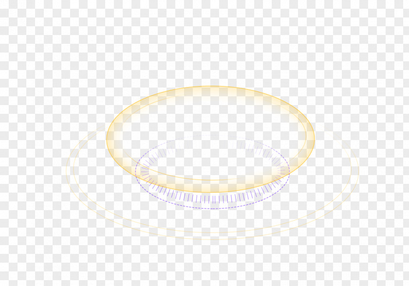 Yellow Ring Light Effect Element PNG