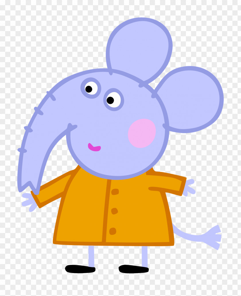 Cartoon Characters Daddy Pig Mummy Mr. Elephant PNG