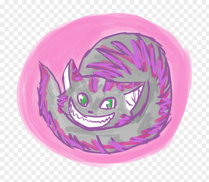 Cheshire Cat Drawing Pink M PNG