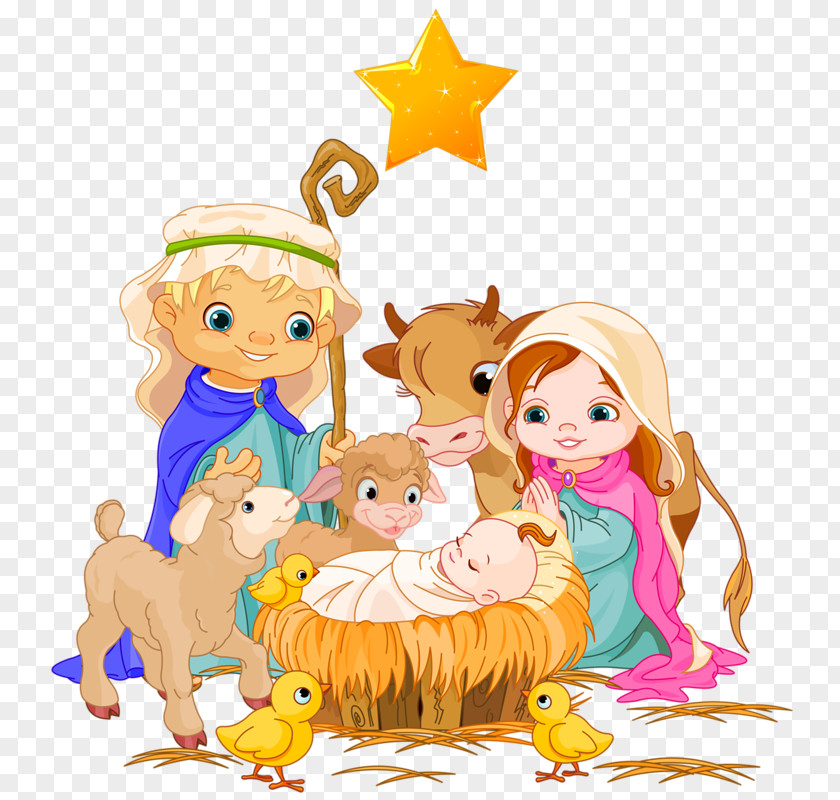 The Elderly And Children Holy Family Nativity Scene Of Jesus Clip Art PNG