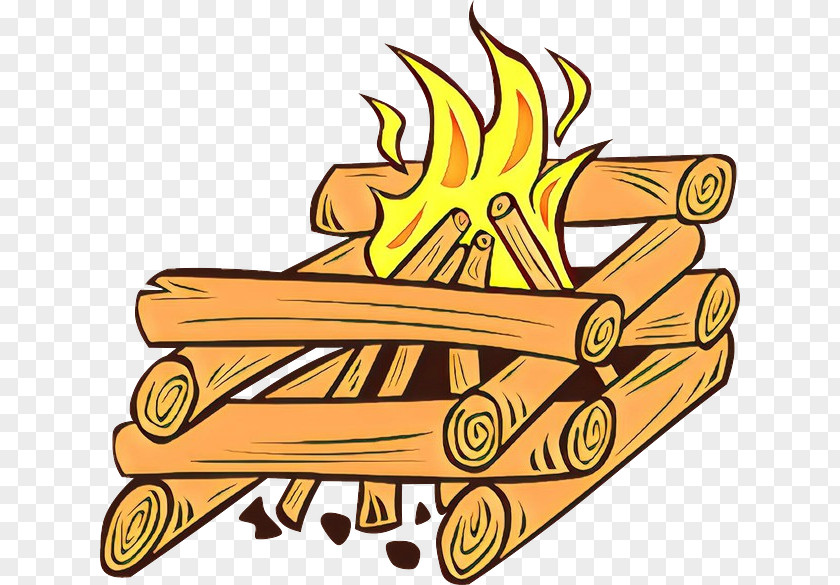 Vehicle Yellow Campfire Cartoon PNG