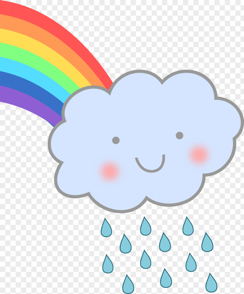 Cute Rainbow Cloud Clip Art PNG