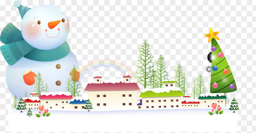 Snowman Christmas Illustration PNG