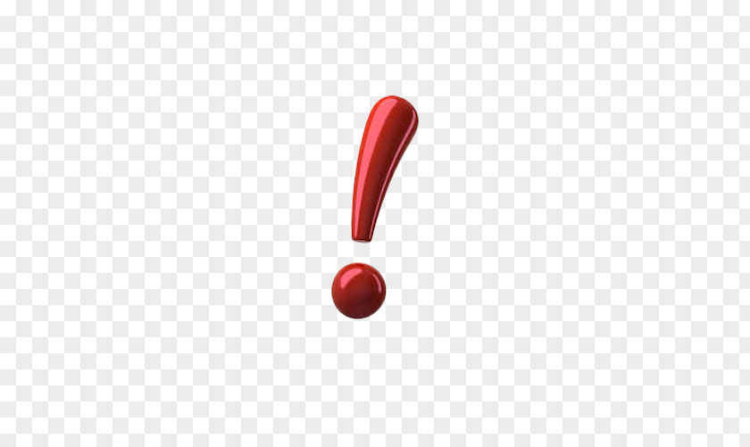 Stereo Cartoon Red Exclamation Mark Icon PNG