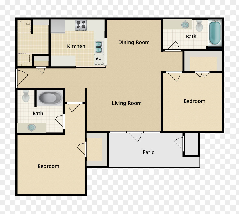 Apartment Floor Plan Town Parc At Tyler Design Texas College PNG