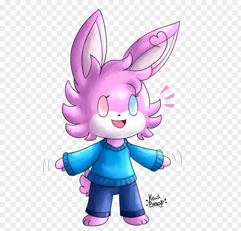 Easter Bunny Cartoon Pink M Desktop Wallpaper PNG