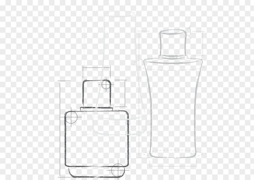 Embalagem Glass Bottle Sketch PNG