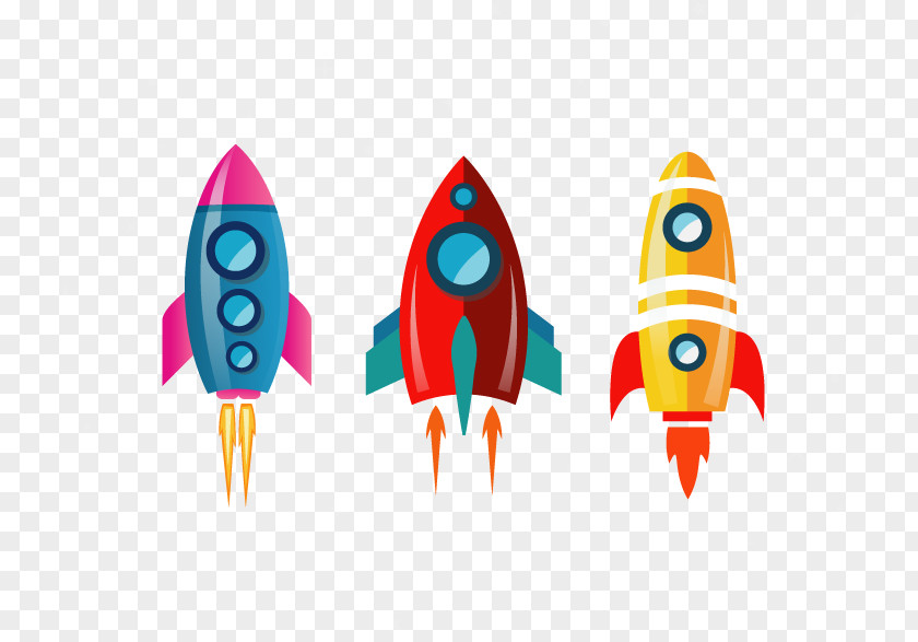 Small Rocket Vector Outer Space Spacecraft Spaceship Flight PNG