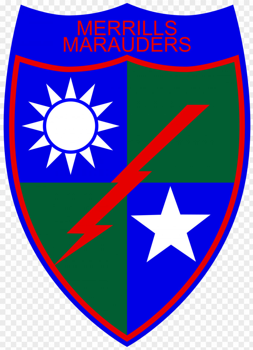 United States Merrill's Marauders Department Of War Blue Sky With A White Sun 75th Ranger Regiment PNG