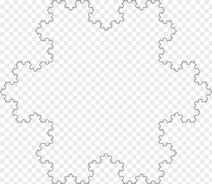 Fractal Koch Snowflake Clip Art PNG