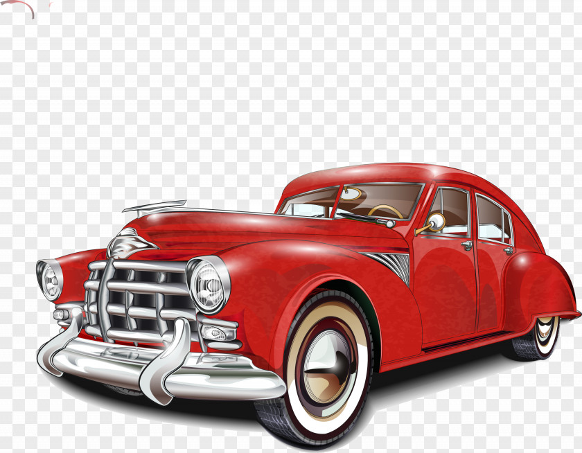 Vector Classic Cars Vintage Car Poster PNG