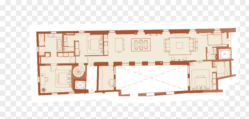 Angle Facade Floor Plan PNG