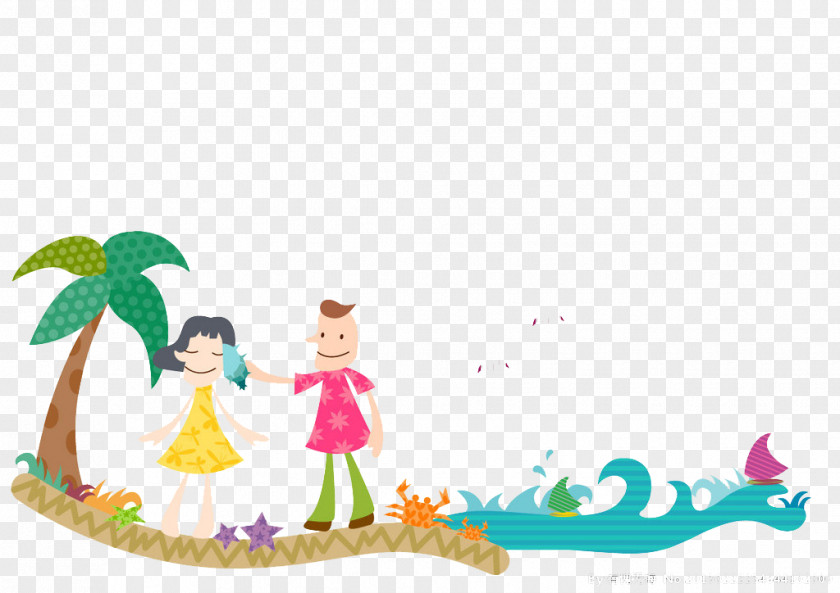 Beach Hand In Cartoon Royalty-free Illustration PNG