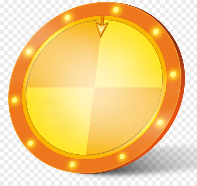 Orange Sweepstakes Turntable Download Icon PNG