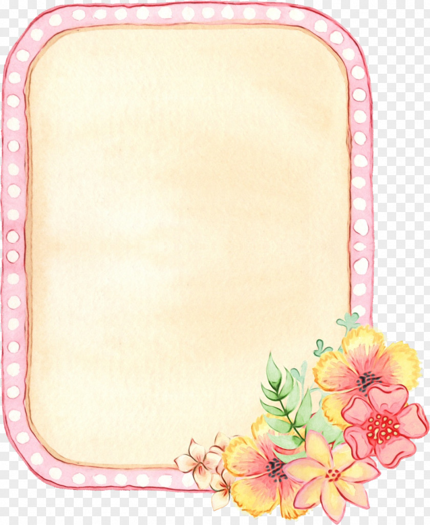 Pink Floral Design Watercolor Background PNG
