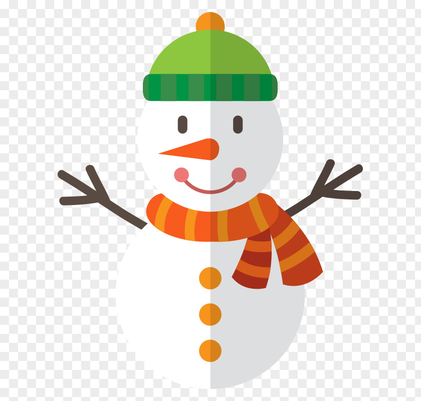 Snowman Scarf Santa Claus Christmas Day Tree Ornament PNG