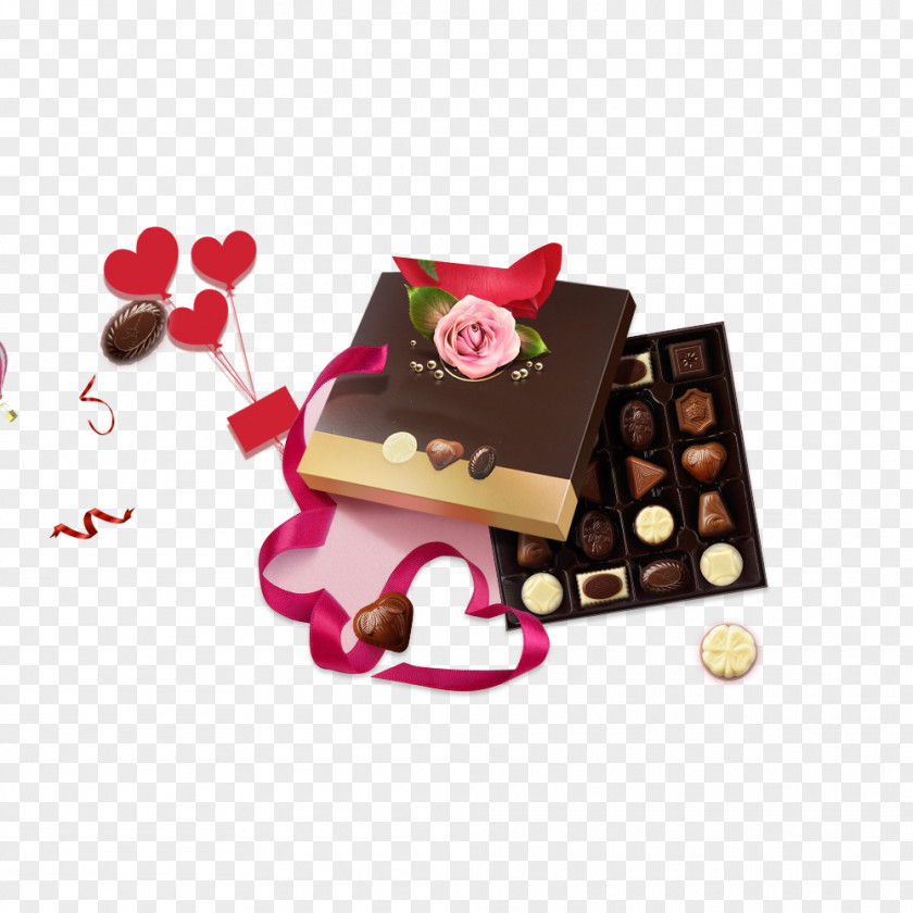 Valentine's Day Poster Chocolate Bonbon Praline Petit Four PNG