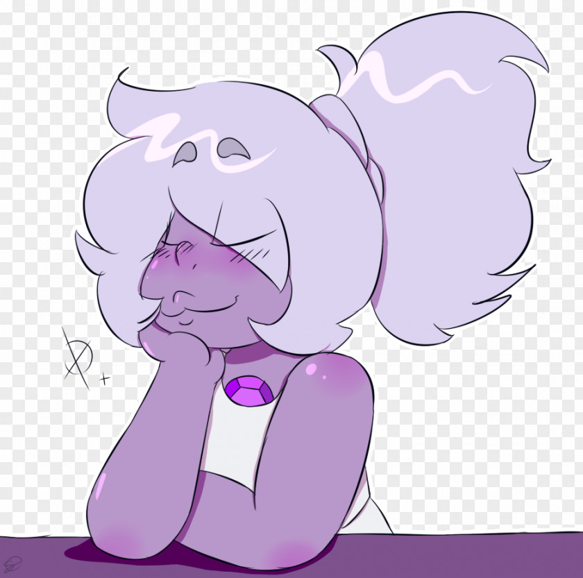 Amethyst Ponytail Art Purple PNG