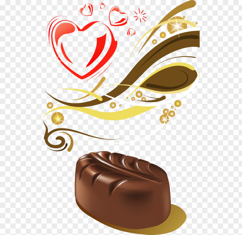 Cartoon Painted Dark Chocolate Cake Vector Praline Black Forest Gateau PNG