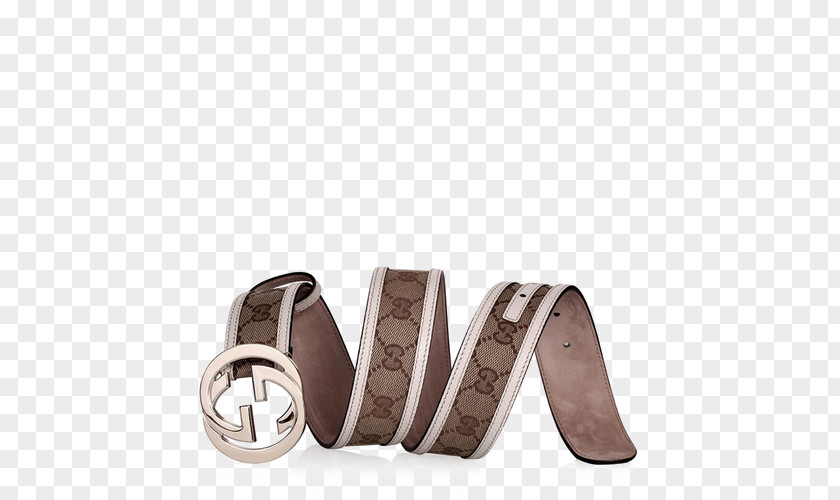 Gucci Neutral Leather Belt PNG