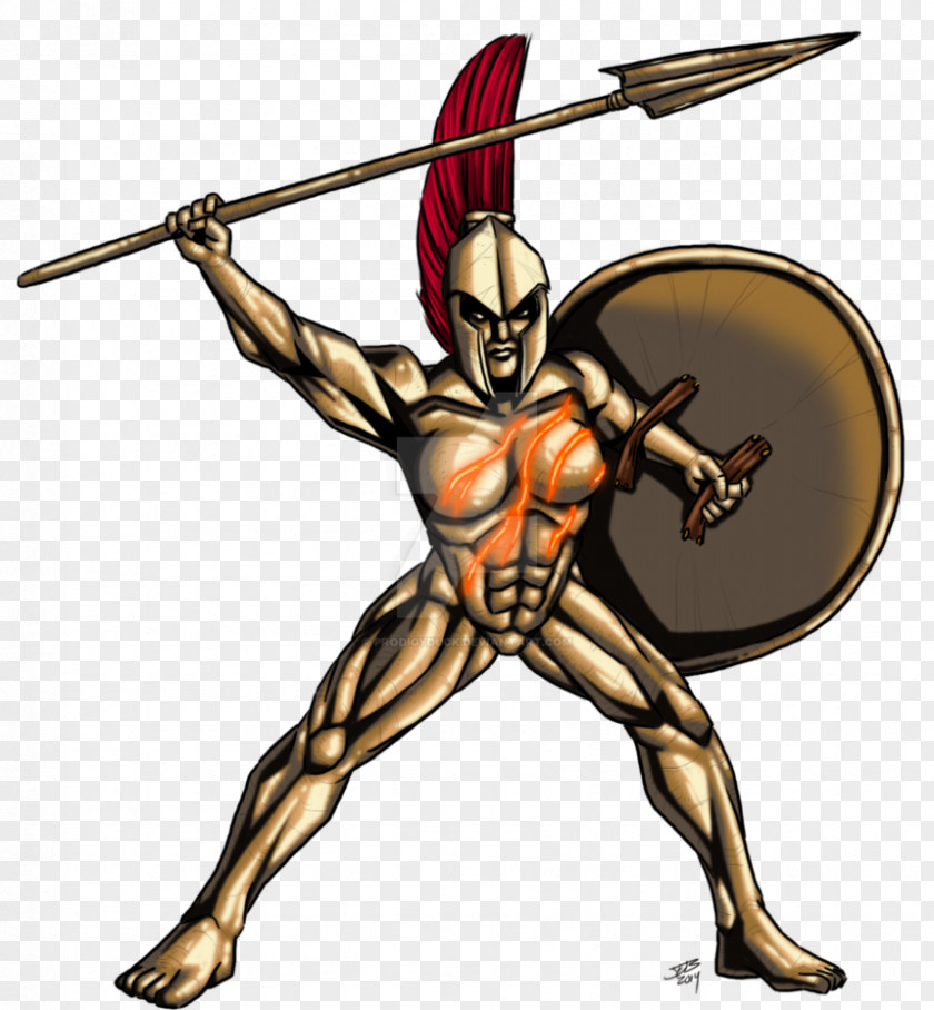Spartan Warrior Sword Muscle Spear Clip Art PNG