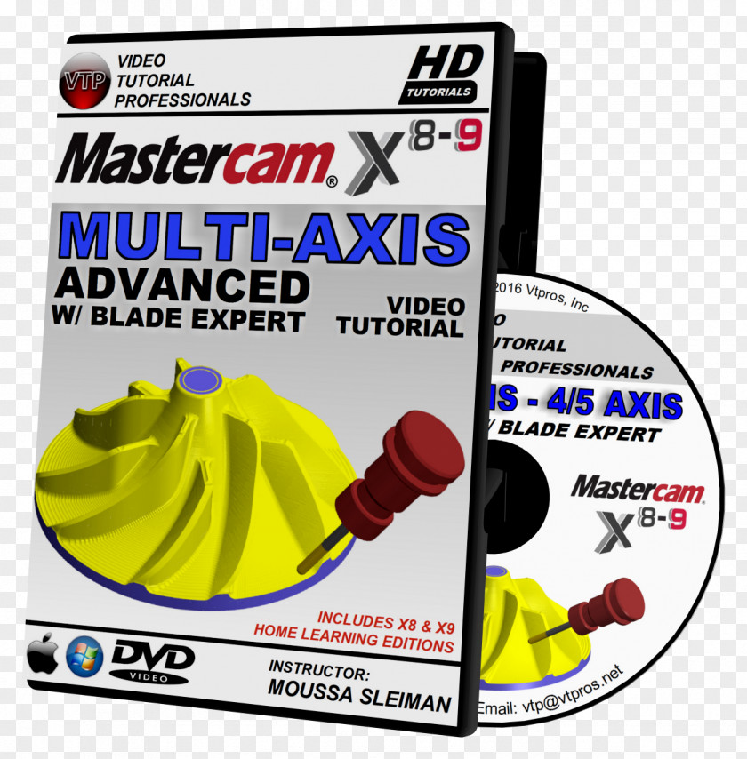 Adv Mastercam HD DVD Tutorial High-definition Video 720p PNG