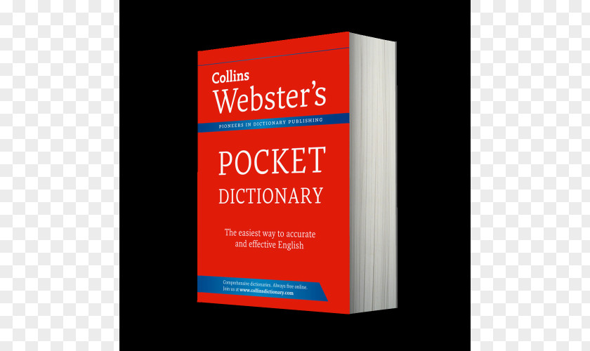 Book Collins Webster's Dictionary Brand English Orthography PNG