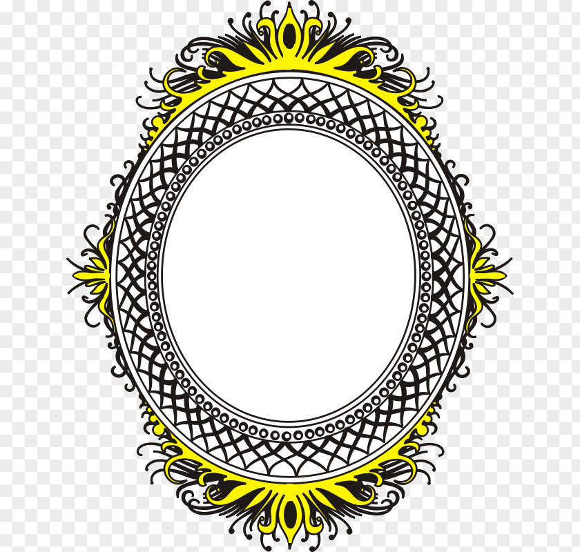 Buggi Picture Frame Oval Mirror Clip Art PNG