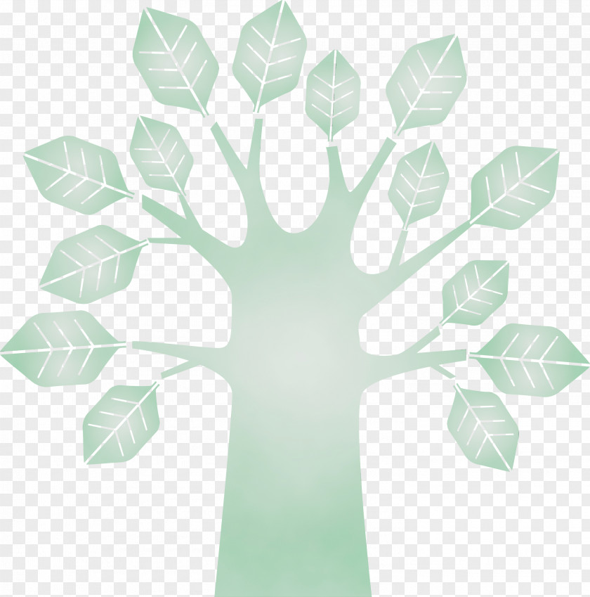 Green Leaf Tree Plant Hand PNG