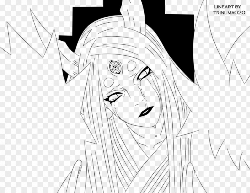 Naruto Black And White Kaguya Ōtsutsuki Madara Uchiha Uzumaki Sketch PNG