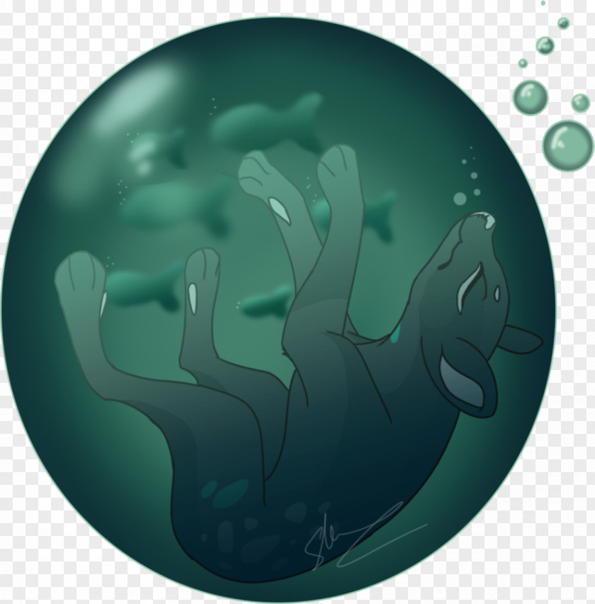 Painted Bubble Marine Mammal Desktop Wallpaper Turquoise Computer PNG